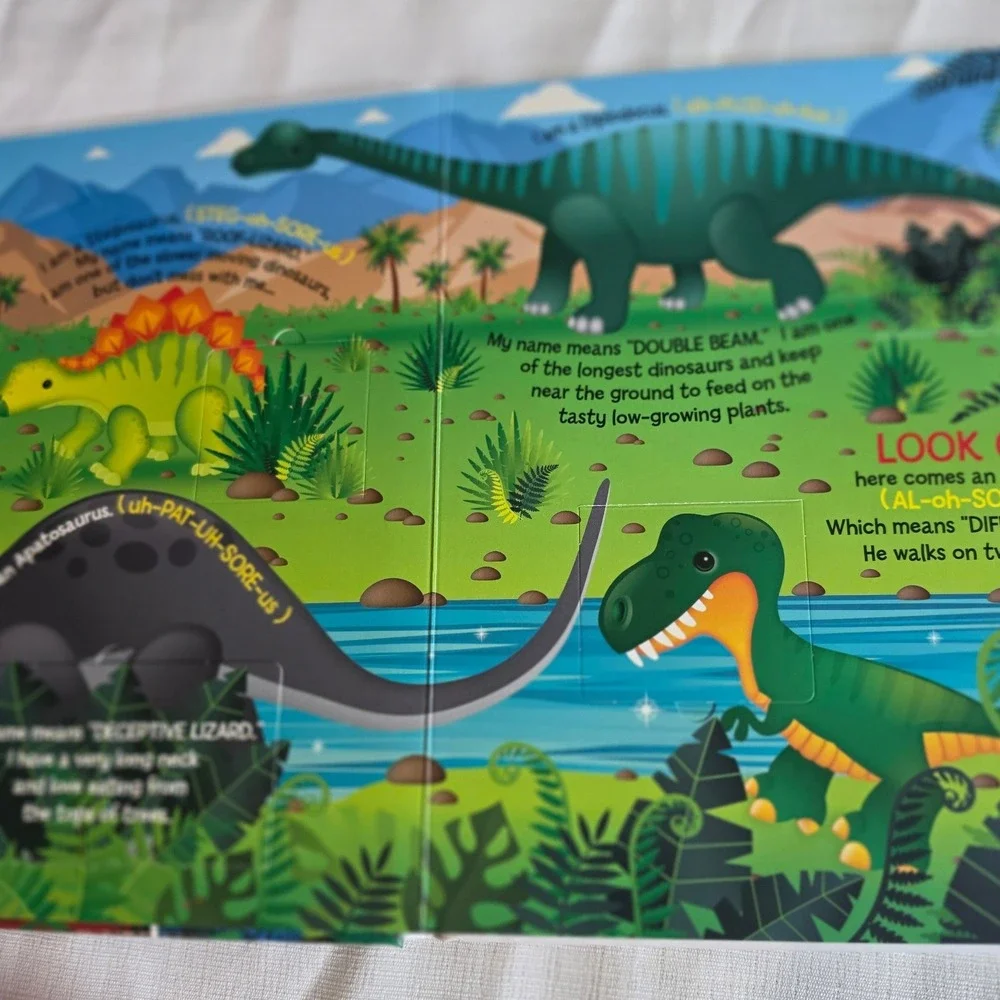 Page Publications Lift-the-Flap Learn About Dinosaurs Board Book 2022 Fun Facts